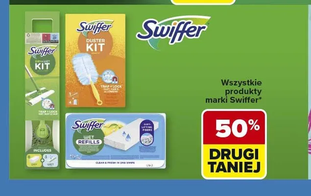 Produkty Swiffer promocja w Carrefour