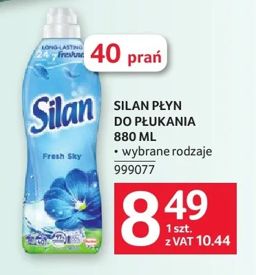 Płyn do płukania Silan Fresh Sky promocja w Selgros