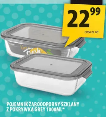 Pojemnik żaroodporny szklany z pokrywką Grey 1000ml* promocja w Arhelan