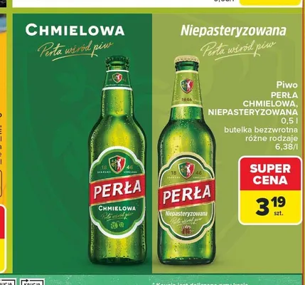Piwo Perła Chmielowa 500 ml promocja w Carrefour Market