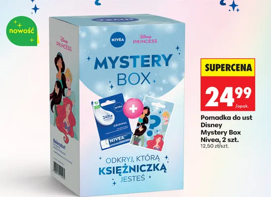 Pomadka do ust Disney Mystery Box Nivea promocja w Biedronka