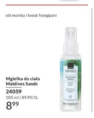 Mgiełka do ciała Maldives Sands Avon Senses promocja w AVON