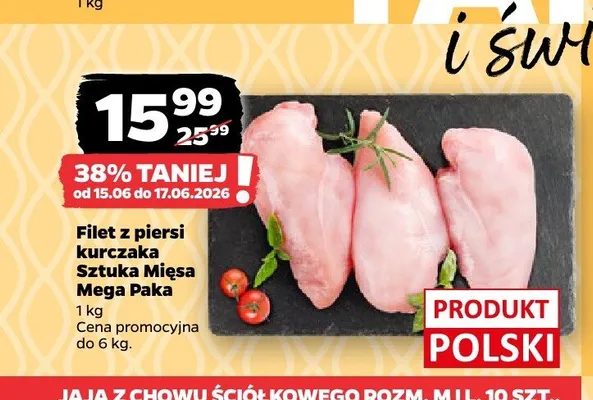 Filet z piersi kurczaka Sztuka Mięsa Mega Paka promocja w Netto