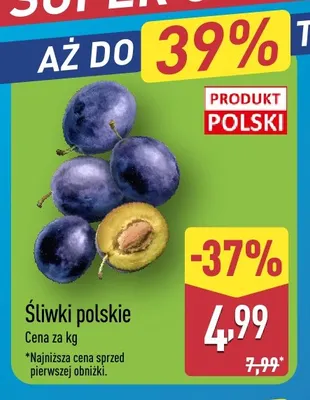 Śliwki polskie promocja w Aldi