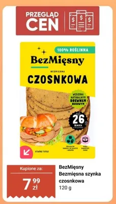 Bezmięsna szynka czosnkowa BezMięsny promocja w Biedronka