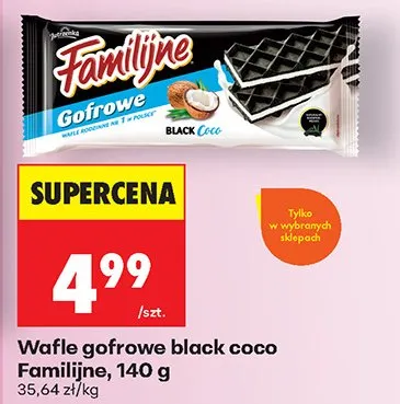 Wafle gofrowe black coco promocja w Biedronka