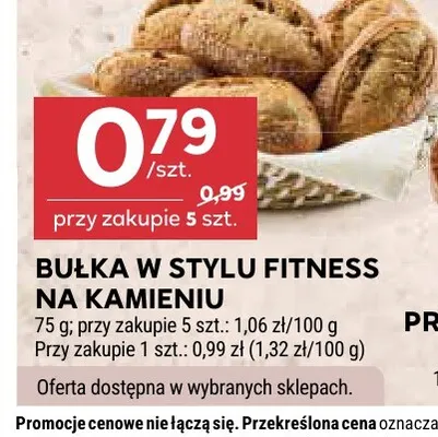 Bułka w stylu fitness na kamieniu promocja w Stokrotka