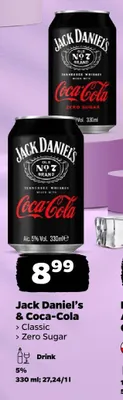 Drink Jack Daniel's & Coca-Cola Zero Sugar promocja w Netto