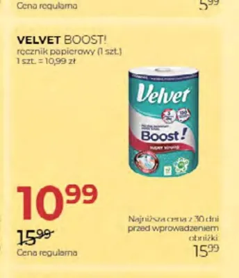 Ręcznik papierowy Velvet Boost! promocja w Drogerie Jawa