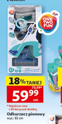 Odkurzacz pionowy ONE TWO FUN wys.: 81cm promocja w Auchan