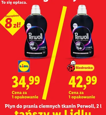 Płyn do prania ciemnych tkanin Perwoll promocja w Lidl