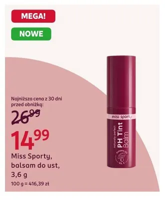 Balsam do ust Miss Sporty promocja w Rossmann