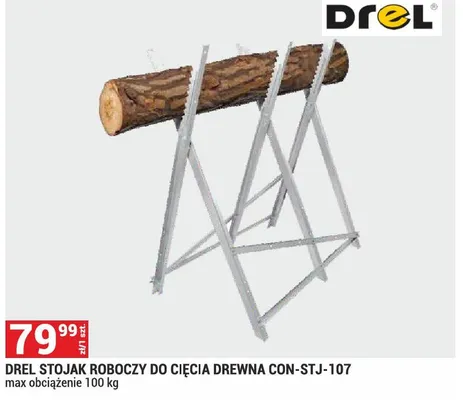 Stojak roboczy do cięcia drewna Drel CON-STJ-107 promocja w Merkury Market
