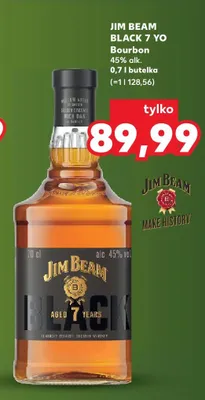 Bourbon Jim Beam Black 7 YO 45% alk. promocja w Kaufland