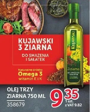 Olej trzy ziarna 750ml promocja w Selgros