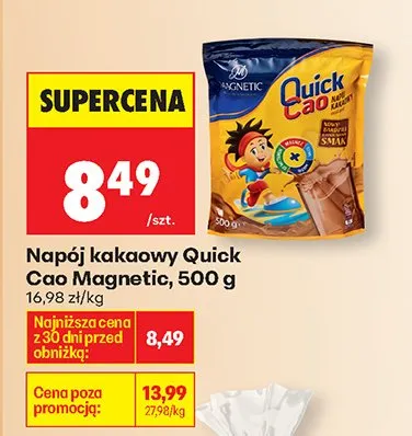 Napój kakaowy Quick Cao Magnetic promocja w Biedronka