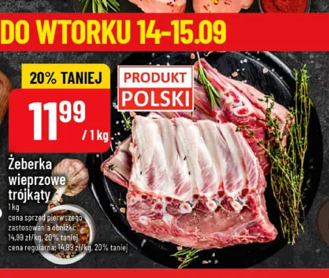 Żeberka wieprzowe trójkąty promocja w POLOmarket