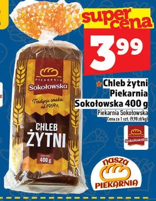 Chleb żytni Piekarnia Sokołowska promocja w TOPAZ