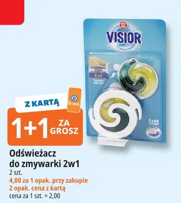 Odświeżacz do zmywarki Visior 2w1 2-pak promocja w Leclerc