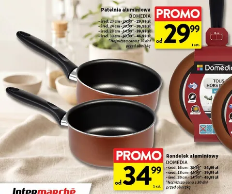 Rondelek aluminiowy Domédia średnica 16 cm promocja w Intermarche