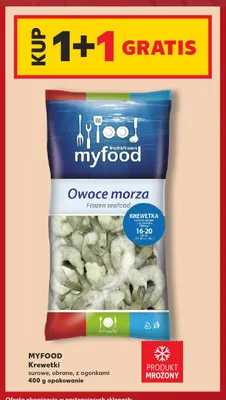 Krewetki surowe obrane z ogonkami Myfood promocja w Kaufland