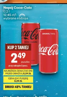 Napój gazowany Coca-Cola promocja w Delikatesy Centrum