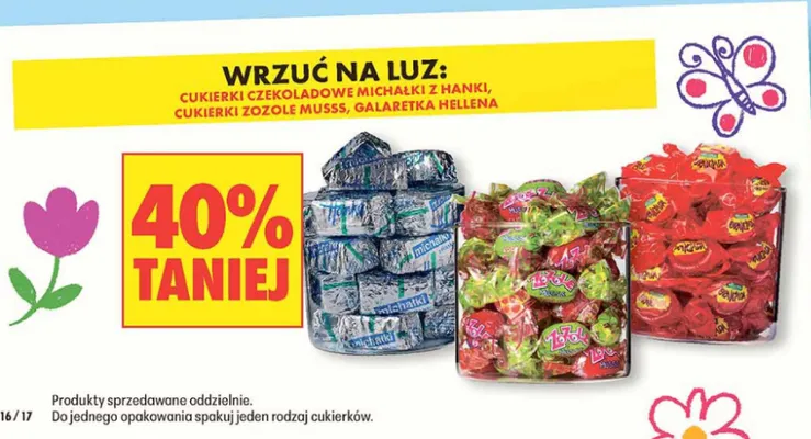 Cukierki czekoladowe Michałki z Hanki promocja w Biedronka