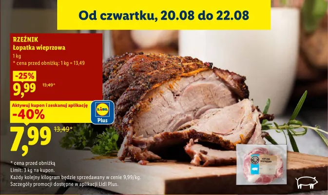 Łopatka wieprzowa Rzeźnik promocja w Lidl