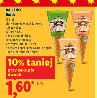 Rożek orzech laskowy Ballino promocja w Lidl