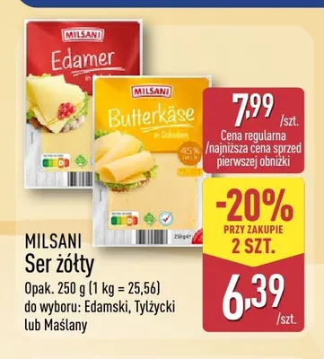 Ser żółty Tylżycki Milsani promocja w Aldi