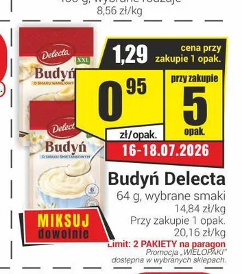 Budyń Delecta promocja w Delikatesy Sezam