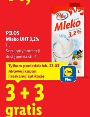 Mleko UHT 3,2% promocja w Lidl