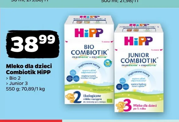 Mleko dla dzieci Combiotik HiPP Junior 3 promocja w Netto