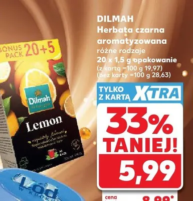 Herbata czarna aromatyzowana DILMAH promocja w Kaufland