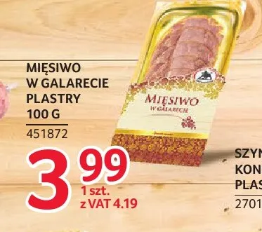 Mięsiwo w galarecie plastry ZMB Białystok promocja w Selgros