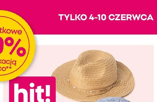 Kapelusz słomkowy damski promocja w Pepco