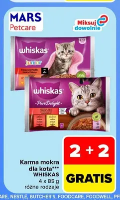 Karma mokra dla kota Whiskas 4-pak promocja w Carrefour Market