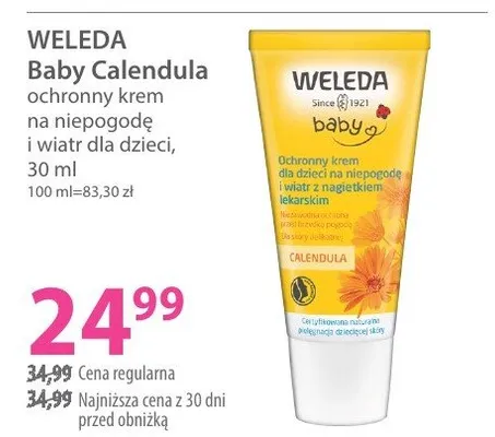 Krem WELEDA Baby Calendula promocja w Hebe