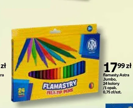 Flamastry Astra Jumbo 24 kolory promocja w Empik
