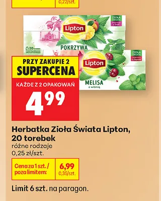 Herbatka Zioła Świata Lipton promocja w Biedronka