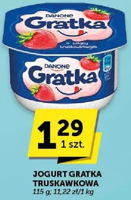 Jogurt Gratka truskawkowa promocja w Groszek