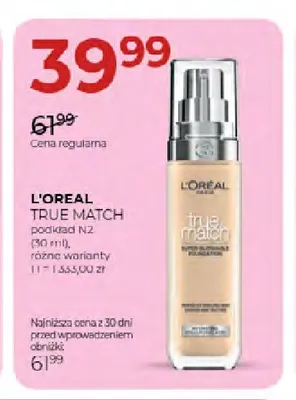 Podkład True Match N2 l'Oreal promocja w Drogerie Jawa