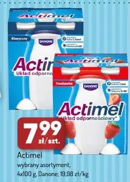 Actimel Danone wybrane rodzaje promocja w Avita