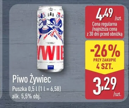 Piwo Żywiec promocja w Aldi