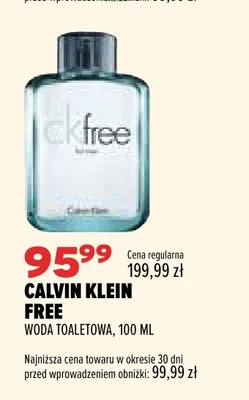 Woda toaletowa Calvin Klein Free promocja w Drogerie Natura