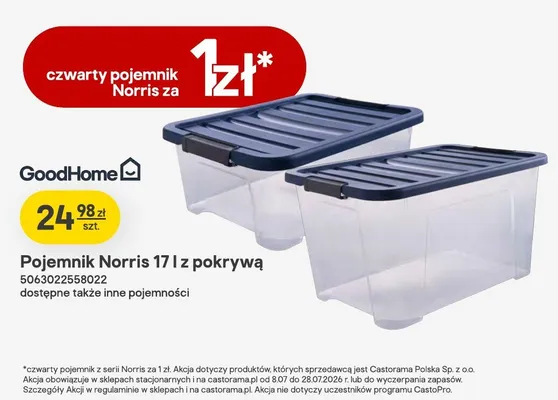 Pojemnik Norris GoodHome 17 l z pokrywą promocja w Castorama