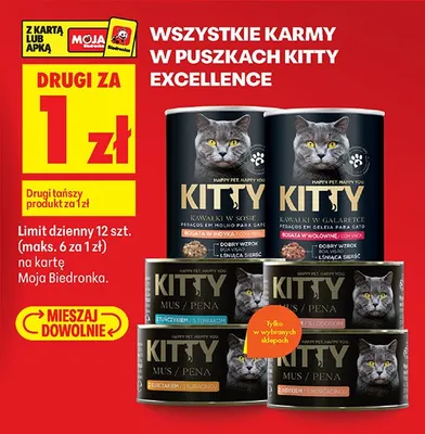 Karma w puszkach różne smaki promocja w Biedronka