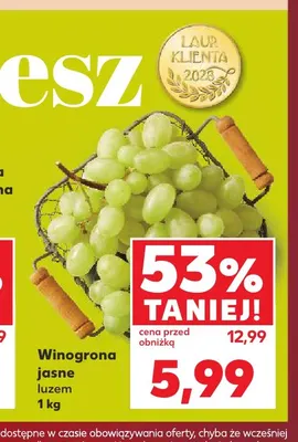 Winogrona jasne promocja w Kaufland