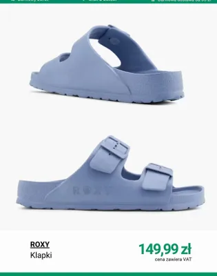 Klapki ROXY promocja w Deichmann