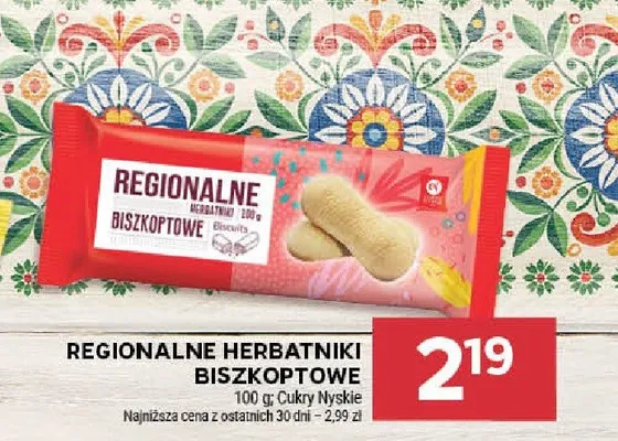 Regionalne herbatniki biszkoptowe promocja w Stokrotka
